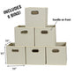 Fabric Storage Bins 6 Piece Set (6 Count)