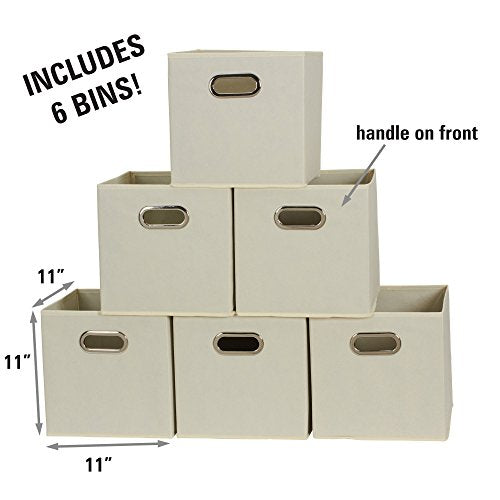Fabric Storage Bins 6 Piece Set (6 Count)