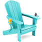 Outdoor Adirondack Chairs with 2 Cup Holders