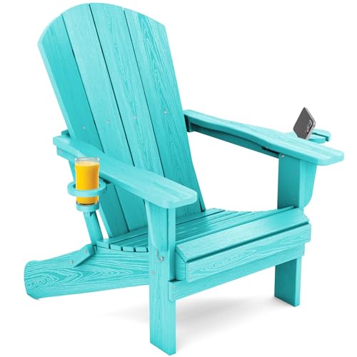 Outdoor Adirondack Chairs with 2 Cup Holders