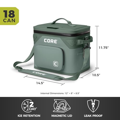 Magnetic Leak Proof 18 Can Soft Cooler with Waterproof Zipper