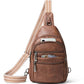 Sling Bag for Women Crossbody Bags Fanny Packs Over Shoulder Bag Sling Purse Backpack Vegan Leather Travel Handbag Purse Gifts Brown
