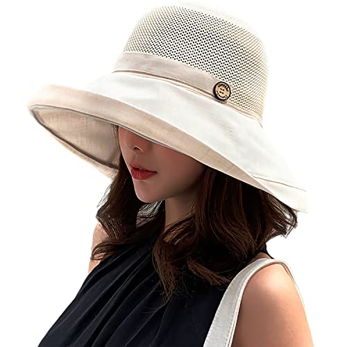 Women Summer Wide Brim Sun Hat Bucket Fishing Hats UV Protection