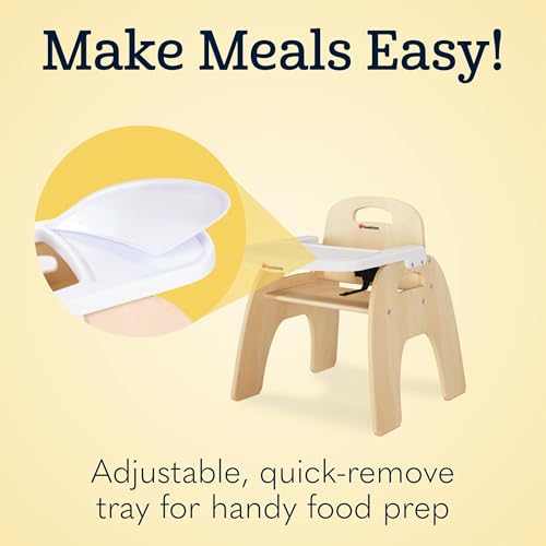 Easy Serve Low 7" Wood Feeding Chairs Highchairs (2 Count)