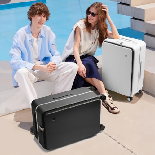 26 Inch Large Checked Luggage PC Hard Shell Suitcase Top Opening Aluminum Frame Travel Suitcases with Wheels