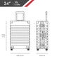 All Aluminum Luggage with TSA Locks Metal Hard Shell Zipperless Spinner Alloy Metal Suitcase