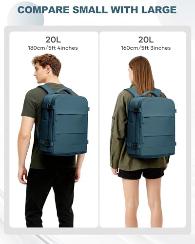 Travel Backpack Carry On for Women Man Gym Backpack with Laptop Compartment Mochila de Viaje Teacher Personal Item Backpacks Airplane Accessories Must Haves Peacock Blue