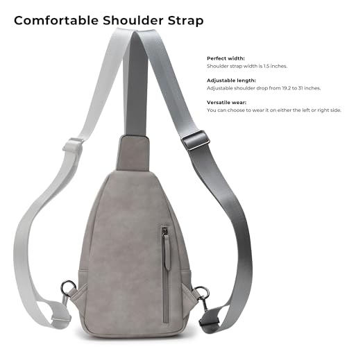 Large Sling Bag for Women Crossbody Purse Leather Fashionable Trendy Chest Bag for Travel