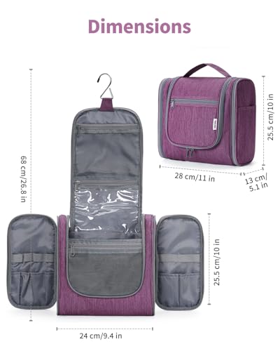 Hanging Toiletry Bag for Women Travel Makeup Bag Organizer Toiletries Bag for Cosmetics Essentials Accessories