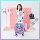 Cute Cat Kid's Luggage Set 2 Piece Suitcase Set 16" Hardside Luggage with Spinner Wheels Girls Carry on Toddler Travel Rolling Luggage Airline Approved (2 Count)