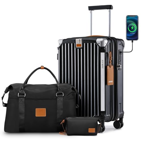 20in Carry On Luggage with Cup Holder and USB Port