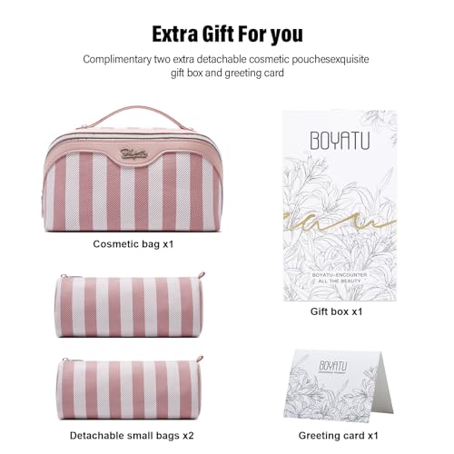 Travel Makeup Bag Cosmetic Bags for Women (3 Count)