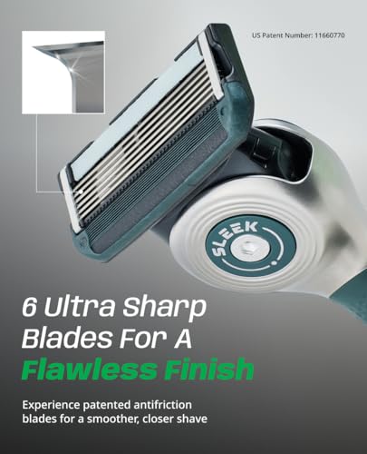 SLEEK Six Blade Razor System with Multi (4 Count)