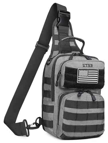 Tactical Sling Backpack With Holster Military Crossbody Bag for Men Single Shoulder Back Pack 10L