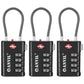 TSA Approved Luggage Locks with Search Alert Indicator (3 Count)