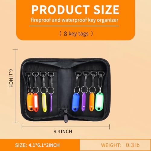Portable Zippered Key Organizer
