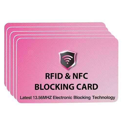 5 Pack RFID Blocking Card for Credit Debit ID Card (5 Count)