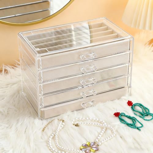 5 Drawers Necklace Organizer Storage