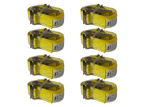8 Pack Ratchet Strap 2" x 16' E Track Heavy (8 Count)