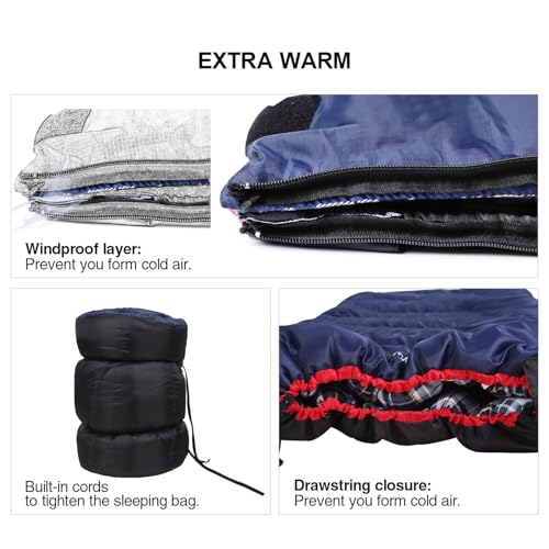 Cotton Flannel Sleeping Bag for Camping