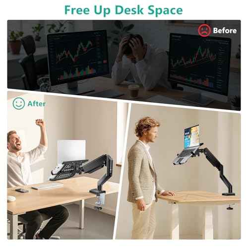 Laptop Desk Mount for 17" Notebook and 34" Screens