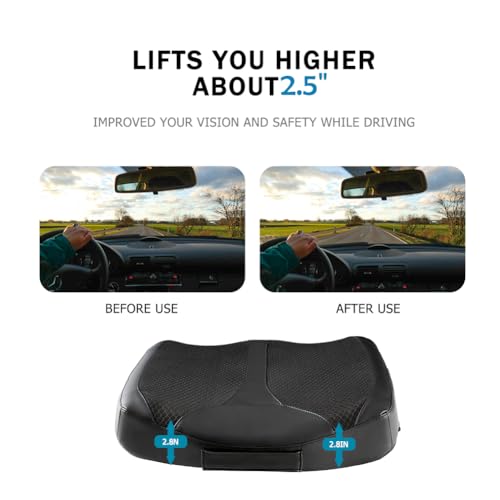 Car Memory Foam Heightening Seat Cushion for Short People Driving