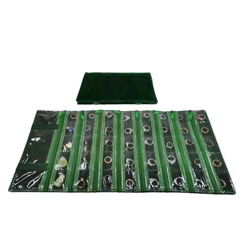 Travel Jewelry Roll Bag Portable Organizer Pouch With Grids&PVC Cover Storage Bags for Necklace