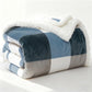 Sherpa Fleece Throw Blanket 60" x 80" Reversible Plush Fluffy Large Big Blanket Lattice Flannel Blankets for Sofa Couch Bed