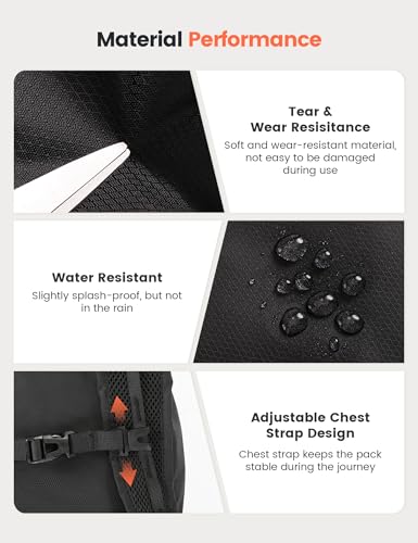 Hiking Backpack Ultralight Packable RFID Travel Daypack Small Nylon Stuff Pack 16L Outdoor Bag for Women Men