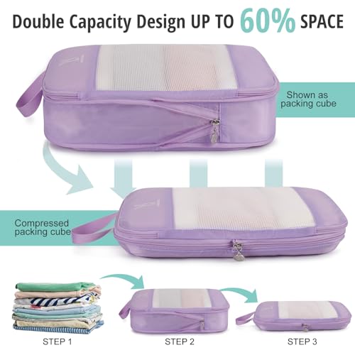 6 Set Space Saving Compression Packing Cubes Lightweight Packing Cube