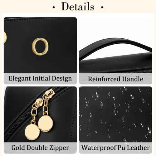 Initial Makeup Bag Personalized Gift for Women Teen Girls