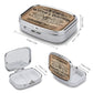 Metal 2 Compartment Pill Organizer Travel Friendly Portable Compact Pill Box Cute Pill Case to Hold Vitamins