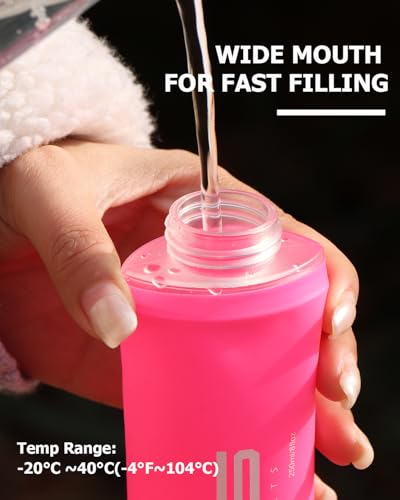 TPU Soft Flask Lightweight Portable Reusable Water Bottle (2 Count)