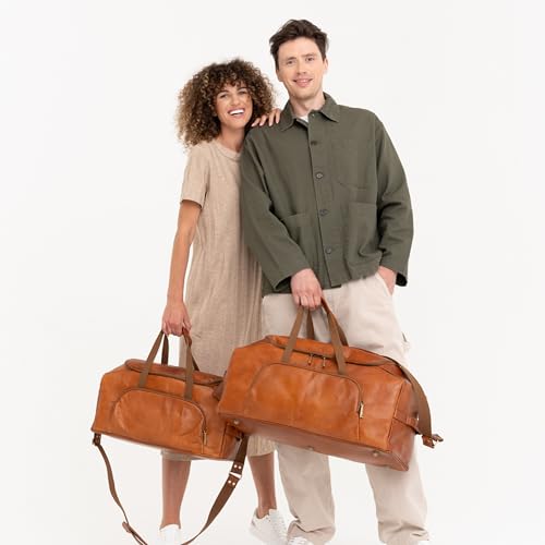 Vintage Genuine Leather Duffle Bags For Men Denver M