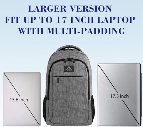 Grey 17 Inch TSA Friendly Travel Laptop Backpack for Women and Men