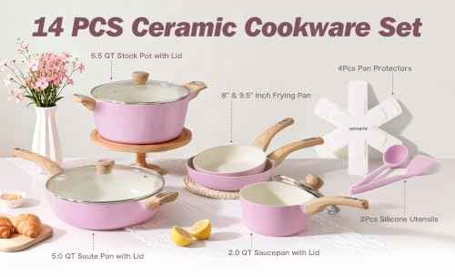 Ceramic Pots and Pans Set Nonstick