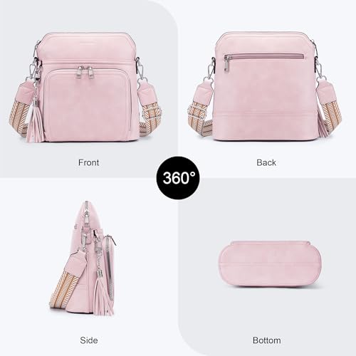 Crossbody Purse for Women Vegan Leather Medium Crossbody Wallet Bag for Travel Women Shoulder Handbags with Tassel