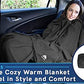 Ultra Compact Travel Blanket Pillow 2 Pack Airplane 70X56In Black (2 Count)
