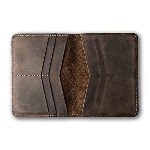 Standard Full Grain Crazy Horse Leather Passport Holder