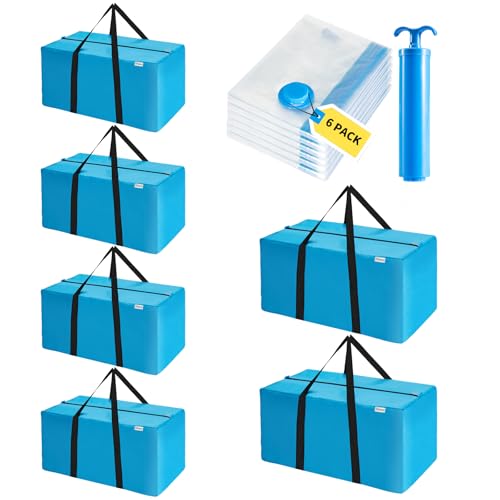 Extra Large Moving Bags Heavy Duty Space Saver Vacuum Storage Bag Vacuum Seal bags for Clothing Travel Packing bag Blue Bag for Moving Vaccine Sealed Blue Storage Bags