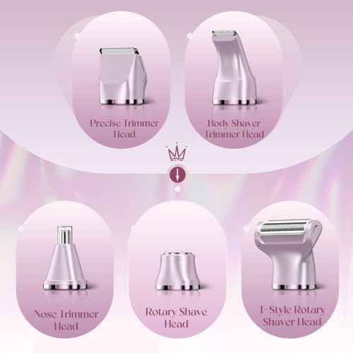 5-in-1 Bikini Trimmer for Women, Self Care Gifts, Full Body Shaver