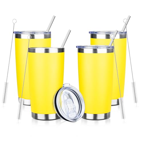 20oz Tumbler with Straw and Brush (4 Count)