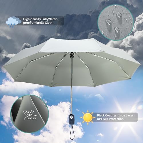 Sun Umbrella Blocking UV Protection Compact Auto Folding Parasol