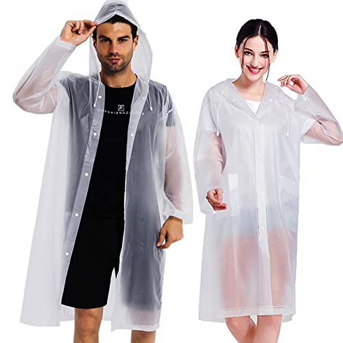 Rain Ponchos for Adults (2 Count)