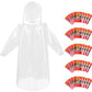 6 & 20 & 50 Pack Disposable Rain Ponchos for Adults (6 Count)