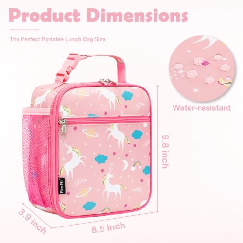 Kids Lunch box Insulated Soft Bag Mini Cooler Back to School Thermal Meal Tote Kit for Girls