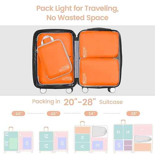 Compression Packing Cubes for Travel (4 Count)