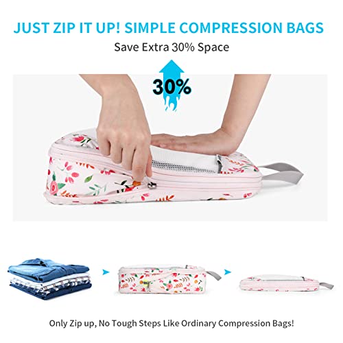 6pcs Travel Compression Packing Cubes Set