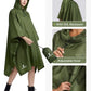 Adult Rain Poncho Waterproof Hooded Raincoat Lightweight Packable