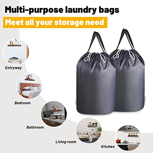 140L Washable Laundry Bags with Handles (2 Count)